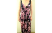 Full Length Navy Blue, Pink & Lavendar Paisley Dress - Size Medium - NEVER WORN - $98 Price Tag Still On